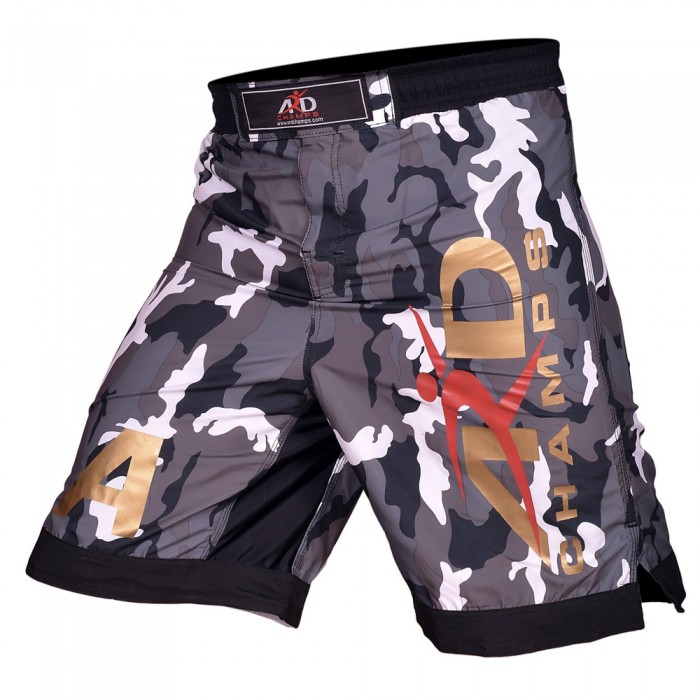 ARD Camo Pro MMA Fight Shorts Urban-Grey Camouflage UFC Cage Fight Grappling